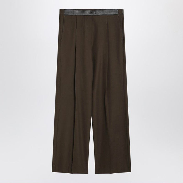Loewe Khaki Green Wool Trousers