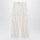 Loewe Ivory Cotton And Silk Cargo Trousers