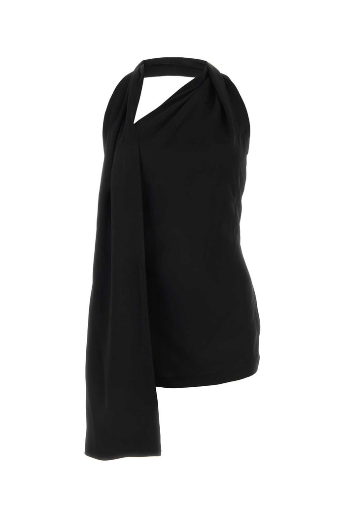 Loewe Black Satin Mini Dress