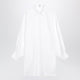 Loewe White Cotton Poplin Shirt Dress With Batwing Sleeves