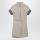 Loewe Short Cotton And Silk Wrap Dress In Beige