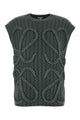 Loewe Khaki Stretch Wool Oversize Vest