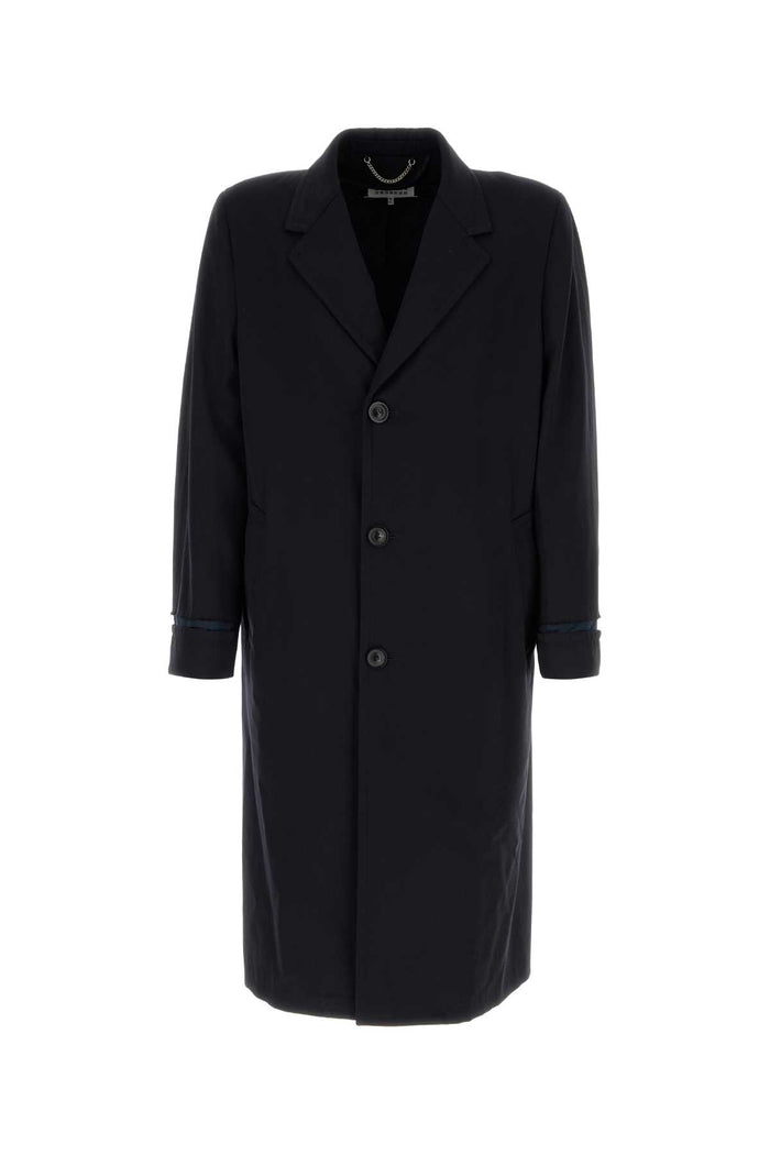 Maison Margiela Blue Virgin Wool Trench
