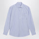 Maison Margiela Striped Shirt In Light Blue Cotton