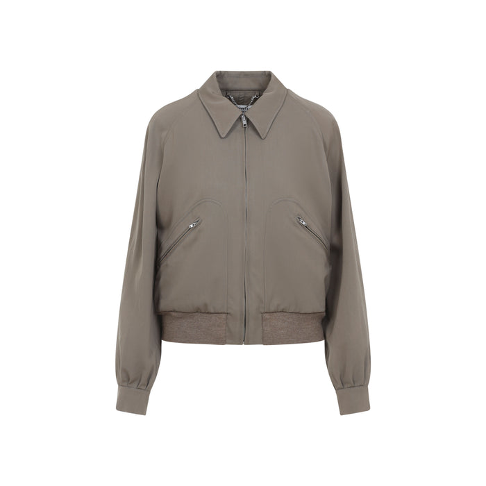 Maison Margiela Beige Virgin Wool Zipup Jacket