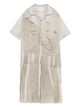 Maison Margiela Cappuccino Mesh Shirt Dress
