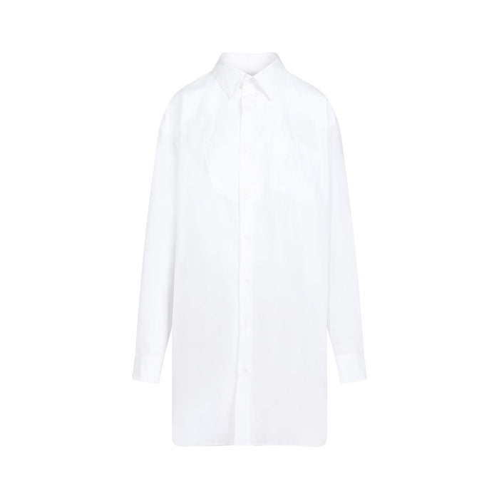Maison Margiela White Poplin Shirt Mini Dress