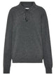 Maison Margiela Draped Collar Wool Polo Sweater
