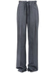 Maison Margiela Maison Margiela Drawstring Pants In Mohair Wool. Charcoal Gray Color With Hand-Applied Bold Patina. Mid-Rise Waistband With Front Pleats.  Horn Buttons And Reinforced Ankles. Margiela's Signa