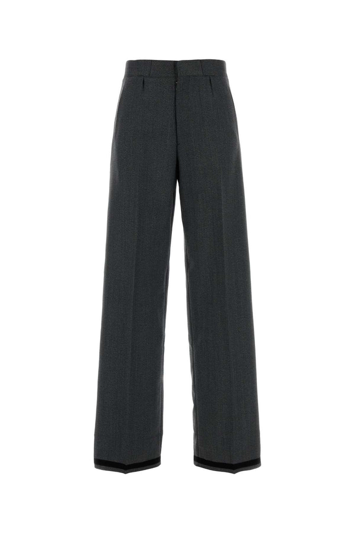 Maison Margiela Grey Wool-Blend Trousers