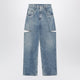 Maison Margiela Loose Blue Jeans With Drawstrings
