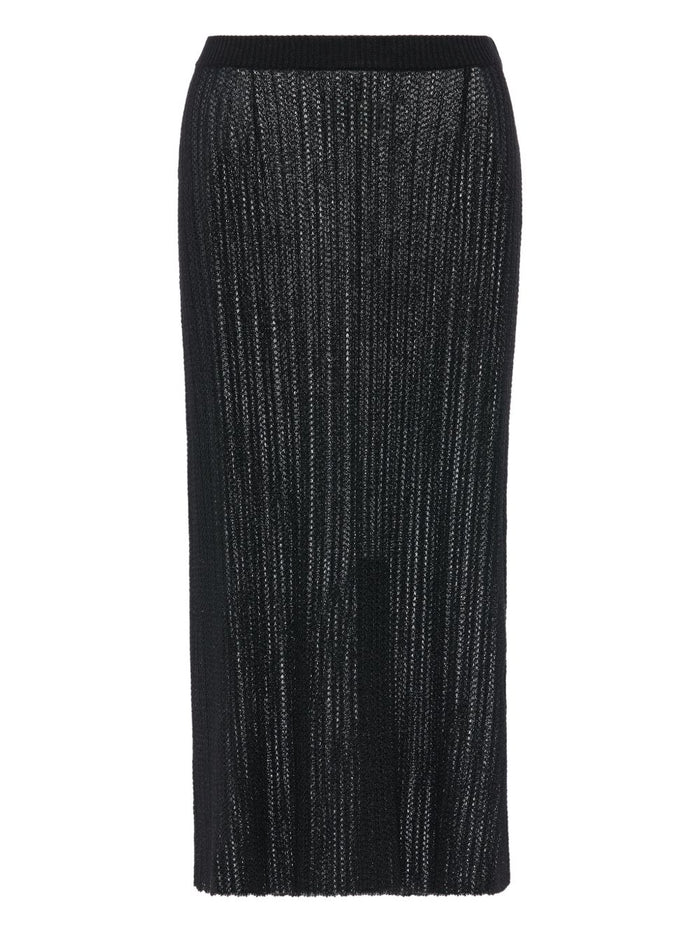 Maison Margiela Ribbed Knit Midi Skirt