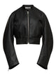 Mm6 Maison Margiela Leather Effect Bomber Jacket