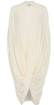 Mm6 Maison Margiela Off-White V-Neck Draped Dresses
