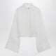 Mm6 Maison Margiela White Shirt With Allover Logo Graphic
