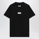 Mm6 Maison Margiela Black Cotton Jersey Tshirt With Logo Patch