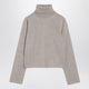 Mm6 Maison Margiela  Beige Wool Blend Turtleneck Sweater