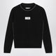 Mm6 Maison Margiela Wool-Blend Sweater With Contrast Trim In Black
