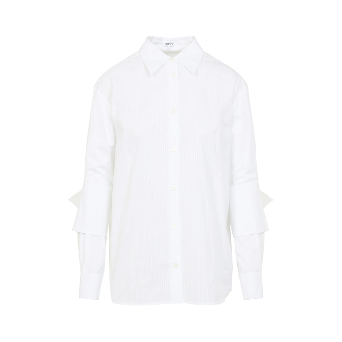 Loewe Loewe Cotton Poplin Shirt With Anagram Pebble Cufflinks