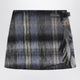 Loewe Blue Checked Mini Skirt In Mohair And Wool Blend