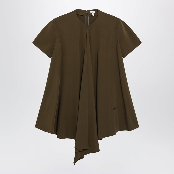 Loewe Khaki Green Stretch Viscose Dress