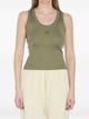 Loewe Anagram Ribbed Silk Tank Top