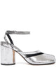 Maison Margiela Silver Tabi Sandals In Broken Mirror Finish