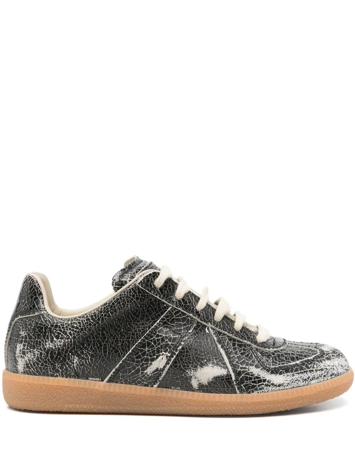 Maison Margiela Black Leather Sneakers