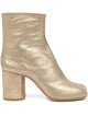 Maison Margiela Tabi Metallic Leather Ankle Boots