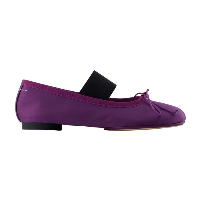 Mm6 Maison Margiela Anatomic Numeric Plumcolored Ballet Flats