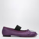 Mm6 Maison Margiela Anatomic Numeric Plum-Colored Ballet Flats
