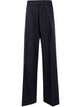 Semicouture Wool Pleat Wide-Leg Pants