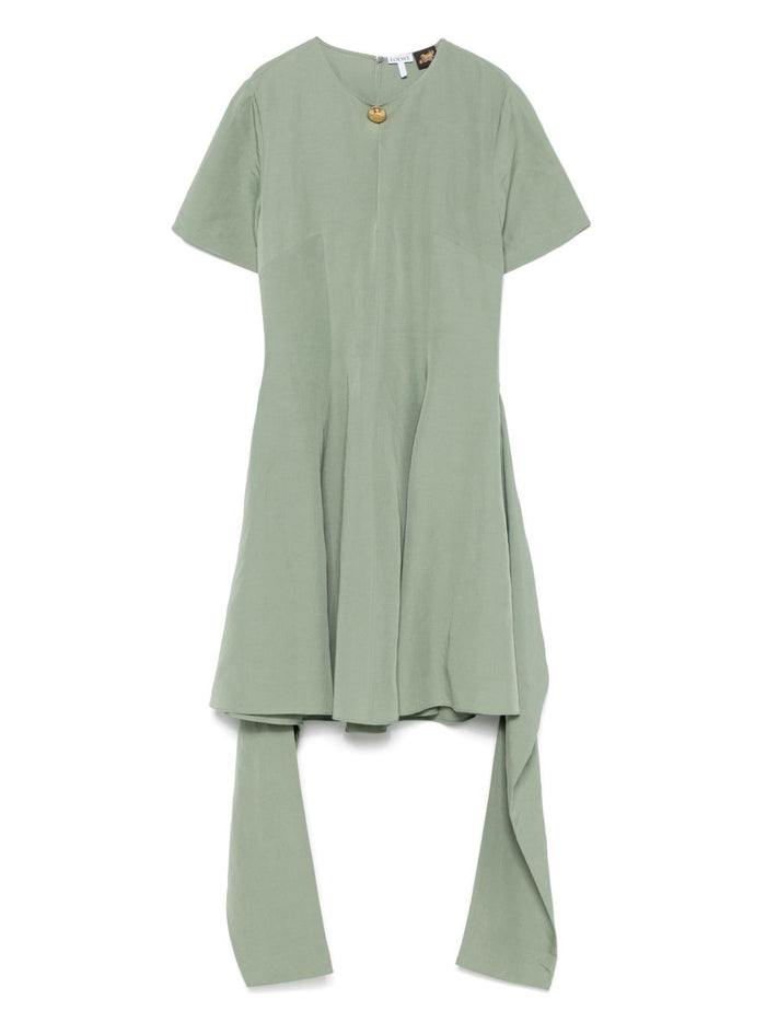 Loewe Pebble Linen Blend Short Dress