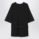 Mm6 Maison Margiela Black Wool-Blend Mini Dress