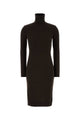 Mm6 Maison Margiela Dark Brown Wool Blend Sweater Dress