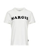 Mm6 Maison Margiela Vintage Jersey Cotton Tshirt In White
