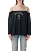 Mm6 Maison Margiela Off Shoulder Tshirt