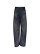 Mm6 Maison Margiela Cotton Wide Leg Jeans