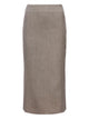 Mm6 Maison Margiela Brown And Beige Patterned Wool Midi Skirt