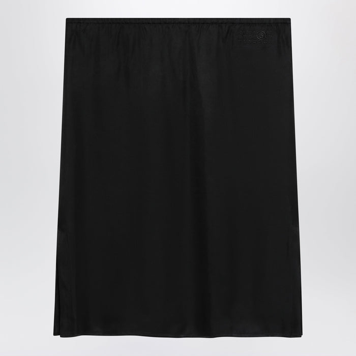 Mm6 Maison Margiela Black Skirt In Acetate Blend