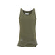 Maison Margiela Olive Green Cotton Tank Top