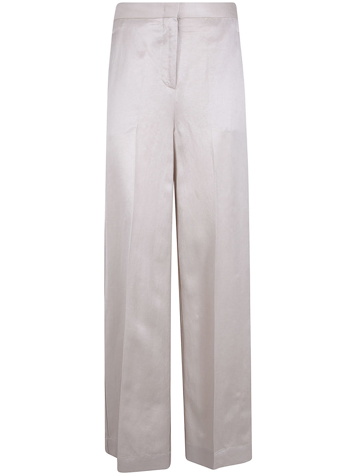Semicouture Linen Wide Leg Trousers