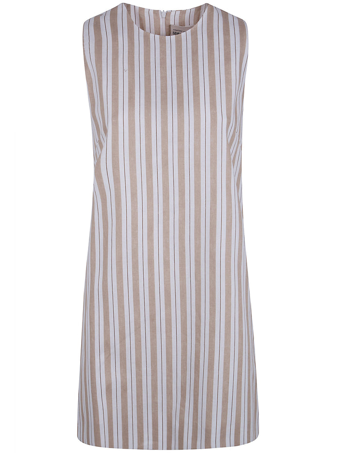 Semicouture Stripe Linen Minidress