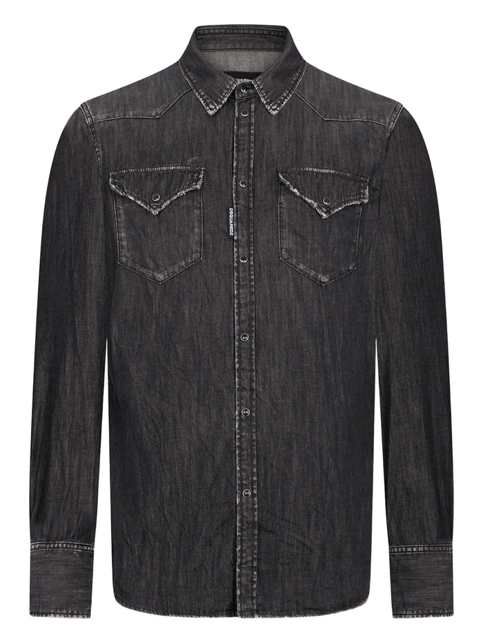 Dsquared2 Black Cotton Shirt