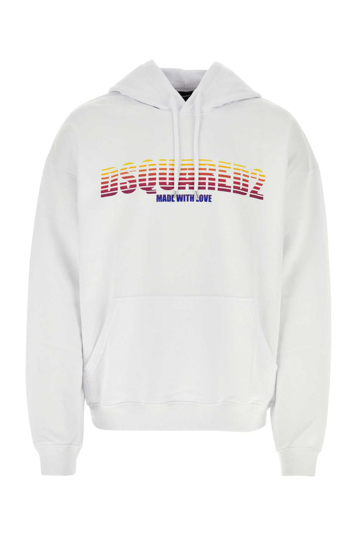 Dsquared2 White Cotton Sweatshirt