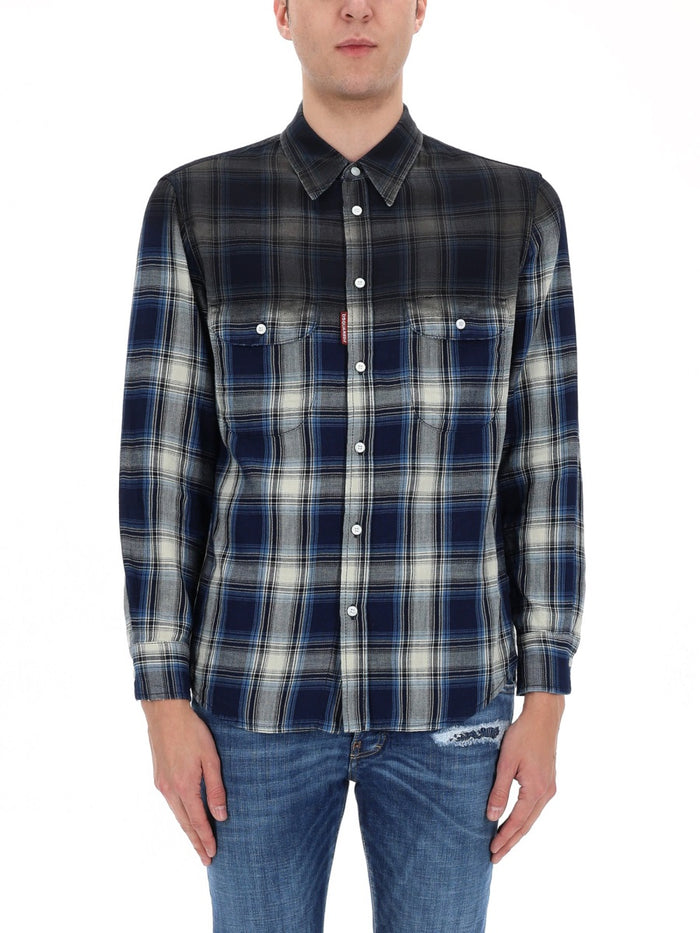 Dsquared2 Blue Cotton Shirt