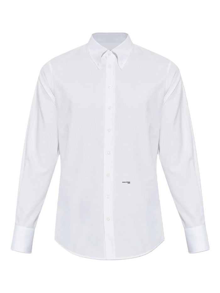 Dsquared2 Button-Up White Cotton Shirt