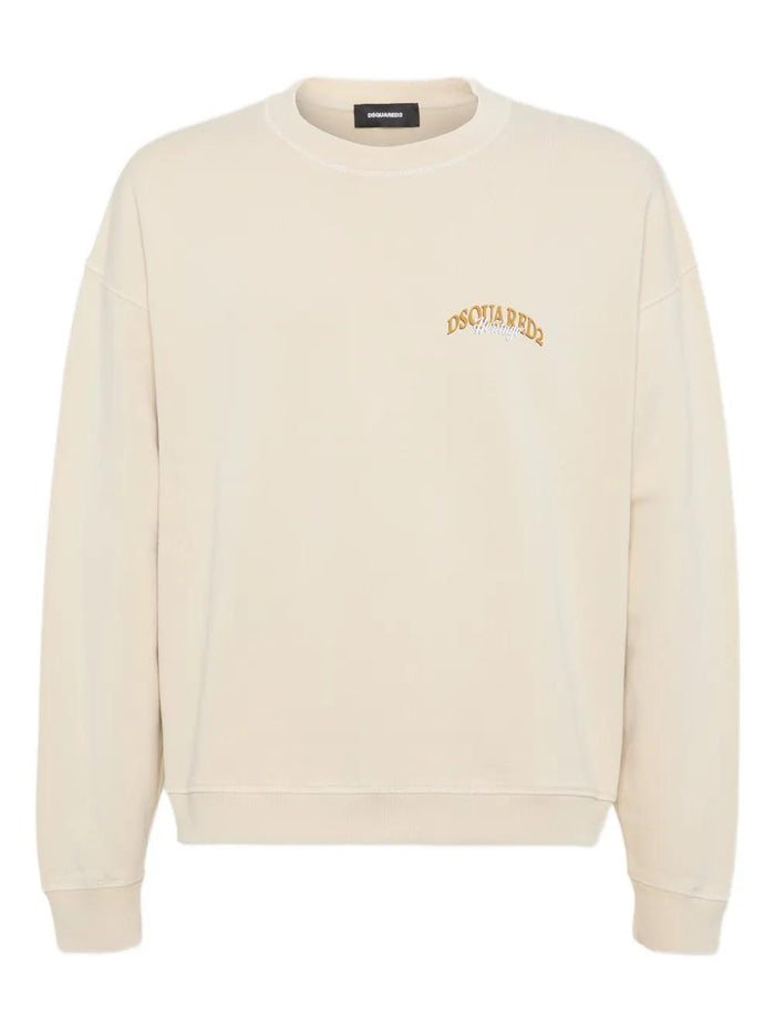 Dsquared2 White Cotton Sweatshirt