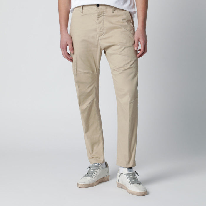 Dsquared2 Beige Cotton-Blend Trousers