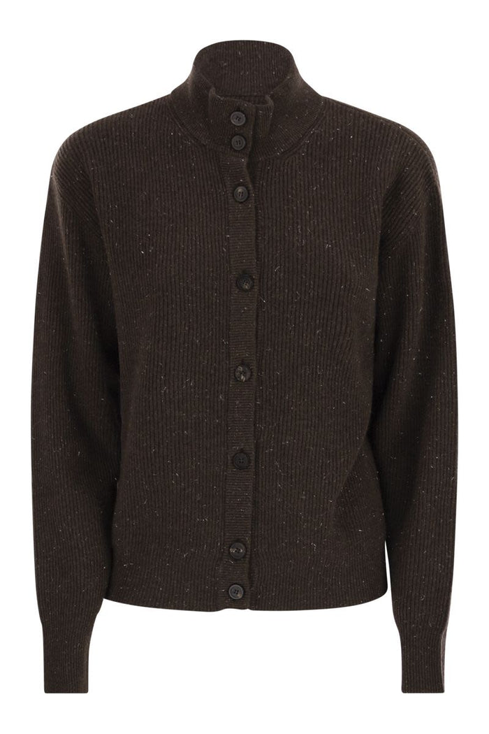 Peserico Cardigan With Buttons In Wool, Silk And Cashmere